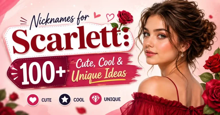 Nicknames for Scarlett 100+ Cute, Cool & Unique Ideas 🌹