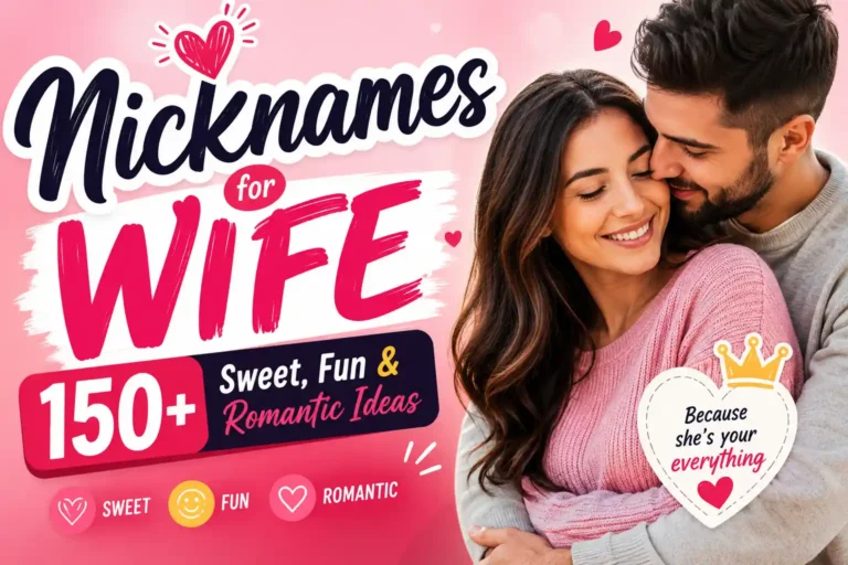 Nicknames for Wife 150+ Sweet, Fun & Romantic Ideas